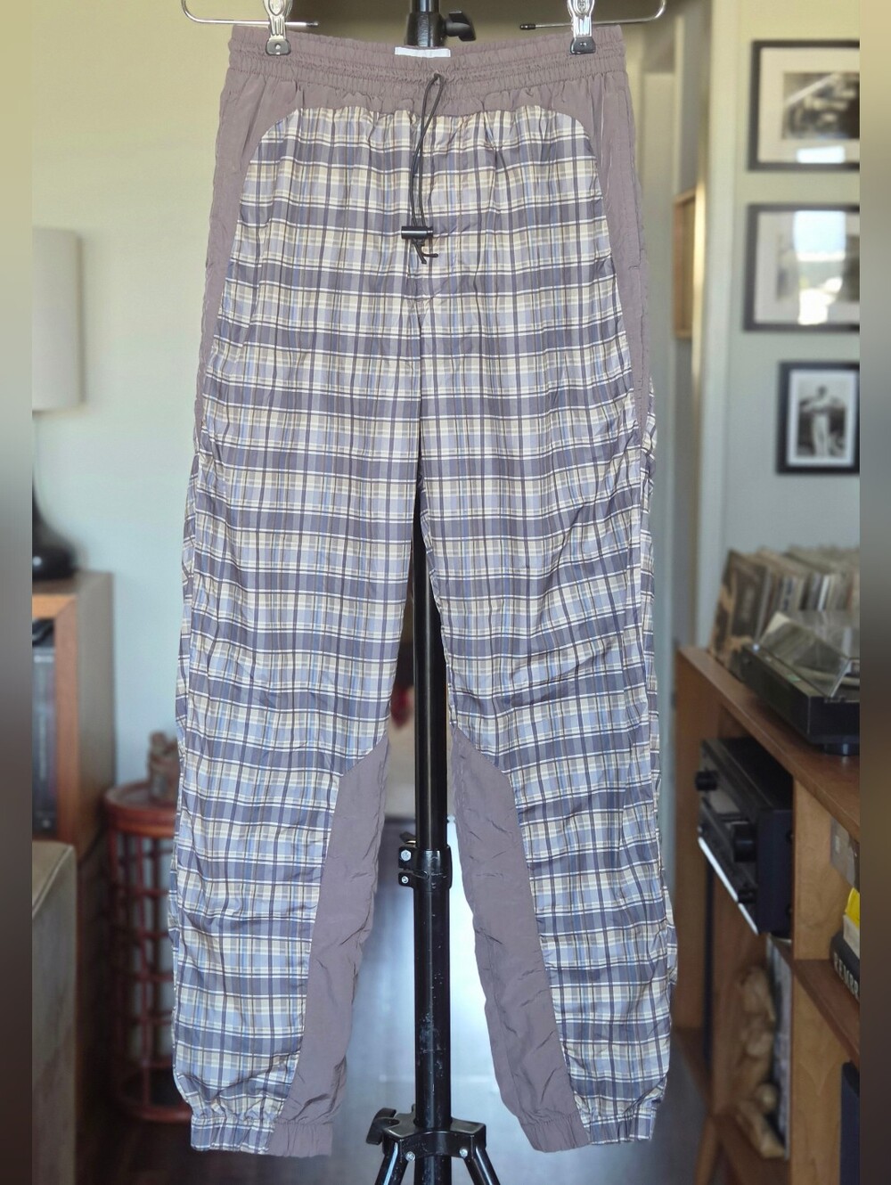 Urban Outfitters Plaid Nylon Joggers